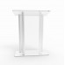 Acrylic Podium with Aluminum Sides, 1-Color Custom Graphic – Clear & Silver 119933
